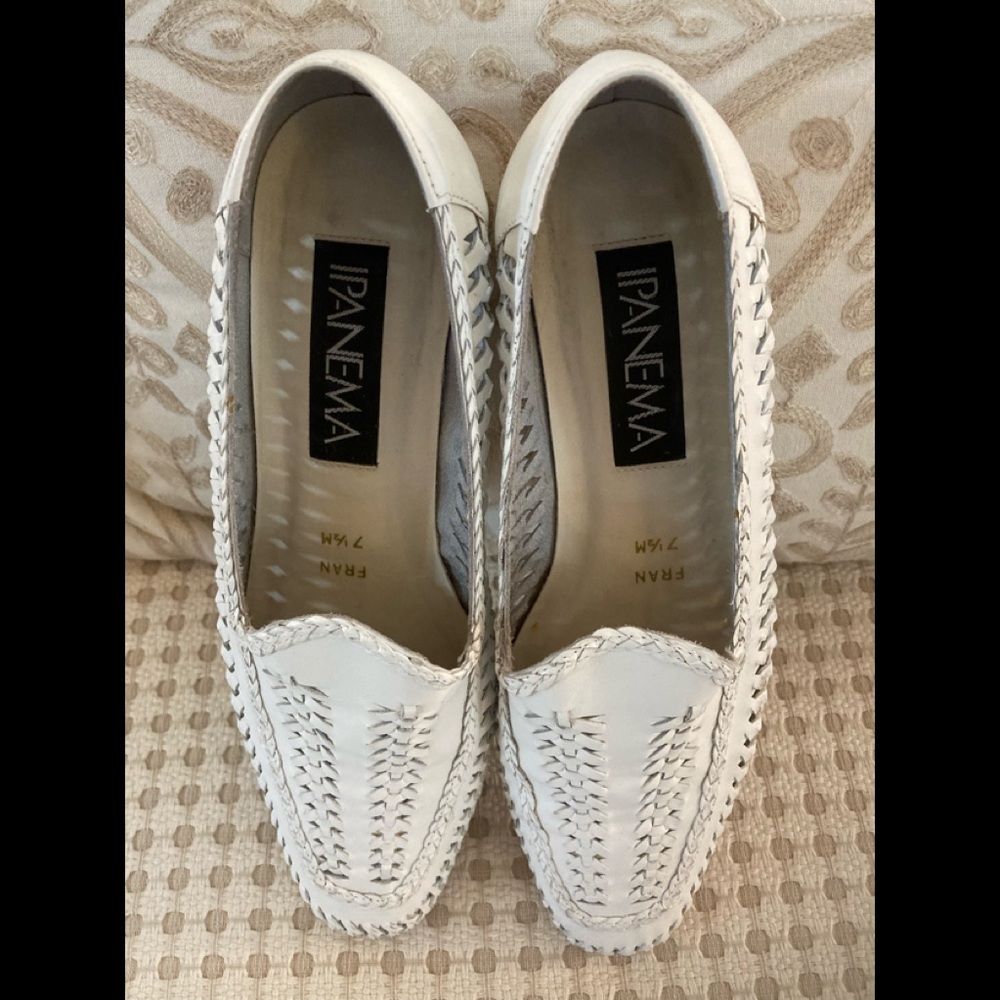 White, Ipanema brand, woven, leather flats